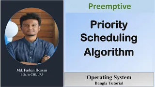 Preemptive priority scheduling algorithm operating system Bangla Tutorial
