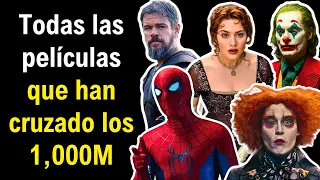 All 65 Movies That Have Crossed 1 Billion at the Box Office 1997 - 2026 Spider-Man Odyssey