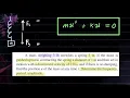Free Oscillation Application of Second Order Differential Equation Spring-Mass System