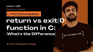 return vs exit 0 function in C What s the Difference C Programming Lesson 108