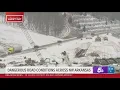 Dangerous road conditions across the region