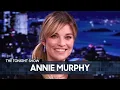 Annie Murphy Totally Embarrassed Herself the First Time She Met Jimmy The Tonight Show