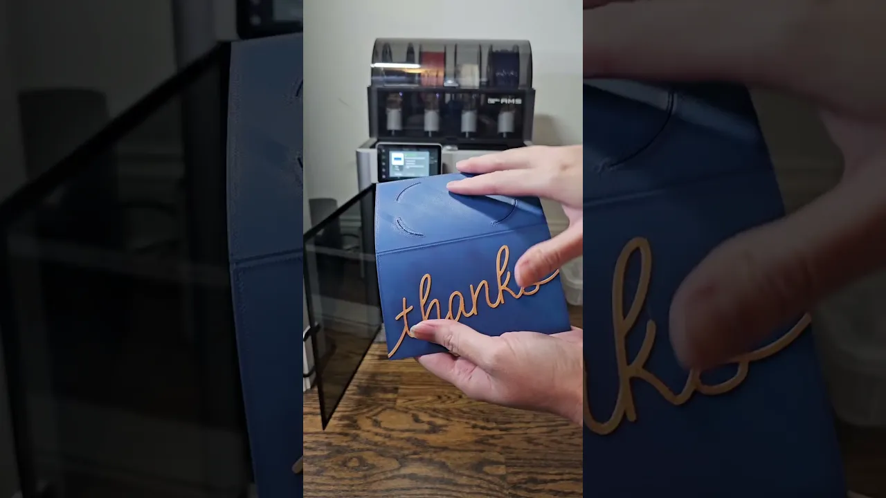 "thanks" Gift Card Holder Folded Card 3"x5" | Thank you card | Greeting card | Appreciation / Tip