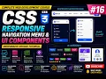 Responsive Navigation Menu UI Components CSS Responsive Design Tutorial