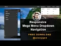 Responsive Mega Menu Dropdown Using HTML CSS jQuery Navigation mega menu Full Tutorial
