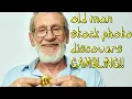 Old Man Stock Photo Discovers Gambling