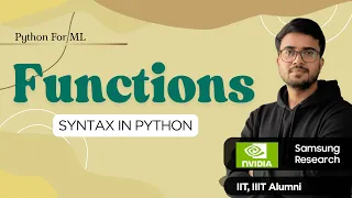 1 9 2 Function Syntax in Python Function vs Method Hindi