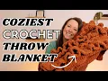 Easy RUFFLE Border Chunky Crochet Throw Blanket That s SO COZY