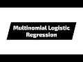 Multinomial Logistic Regression Explained Hindi