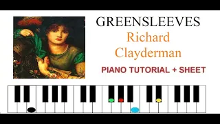 Download GREENSLEEVES RICHARD CLAYDERMAN PIANO SHEET FREE | PIANO TUTORIAL MP3