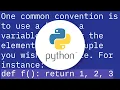 Ignore python multiple return value