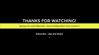 spring c hibernate java configuration from scratch