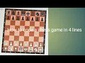 How to code a chess game in 4 lines