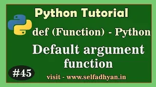 Python - Default argument in Function