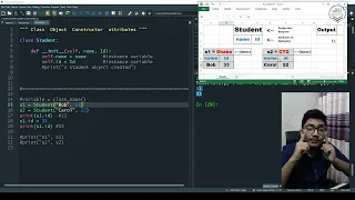 L4 Python OOP Parameterized Constructor Instance Variable Example-1 Part-2 of 3 Bangla