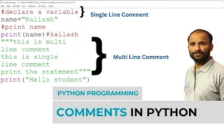 Python Comments Importance Types with Examples - Python Programming Hindi