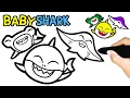 How to Draw Baby Shark and Friends Race Sharks Baby Shark s Coloring Fun Menggambar