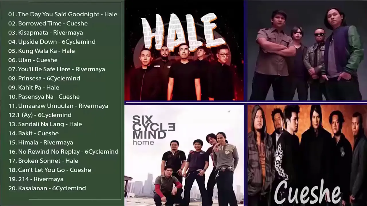 Hale, Cueshe, Rivermaya, 6Cyclemind Best hits song // Latest OPM Tagalog Playlist 2020