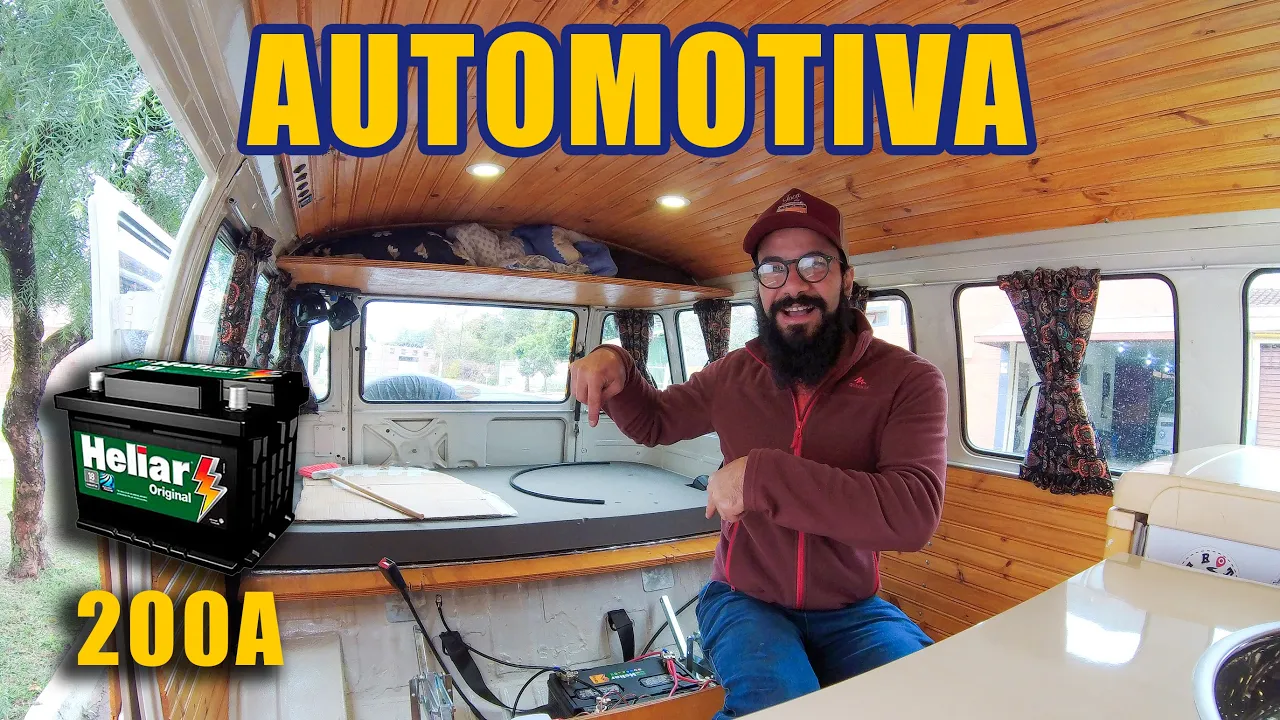 ELÉTRICA SEM PLACA SOLAR COM BATERIA AUTOMOTIVA NA KOMBIHOME!?