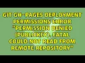 Could not read from remote repository
