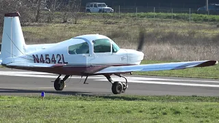 Departure of 1979 Grumman American AA-5B N4542L from Pearson Field 2025