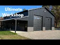 Tour of 40x64 Black Pole Barn Shop - Ultimate Workshop Setup