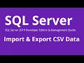 SQL Server Import and Export CSV Data