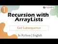 Get Subsequence Module Recursion and Backtracking In English Python - 1