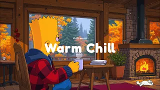 Warm Autumn Day LoFi Hip Hop Cozy Cabin With Fireplace Ambience For Study Relax  Warm Autumn Day LoFi Hip Hop Cozy Cabin With Fireplace Ambience For Study Relax