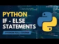 If-Else Conditional Statements in Python Python Full Course in - Tutorial