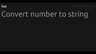 Convert number to string