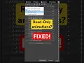 Read-Only animations fix in Unity