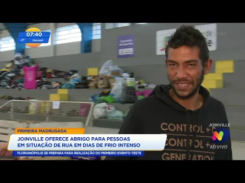 Joinville oferece abrigo para pessoas em situação de rua em dias de frio intenso
