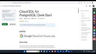 Cloud SQL for PostgreSQL Qwik Start Lab Solution Google Cloud Arcade 2025
