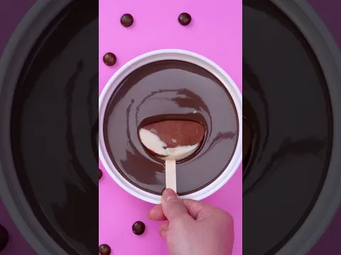 Creamy Chocolate Ice Cream Covered in Chocolate! 🍫🍦 #shorts #chocolatelover