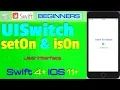 IOS 11 Swift 4 Beginners Tutorial User Inertface Switch Tool Tutorial UISwitch