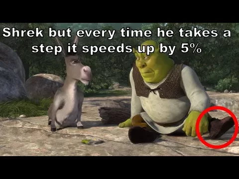 Download MP3 Shrek but every time he takes a STEP it gets 5% faster