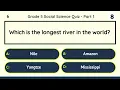 Grade 5 Social Science Quiz - Part 10 MCQs to Revise Key History Geography Civics Topics