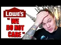 Lowe s Tell Police They WILL NOT Close Employees Are MAD Lowes