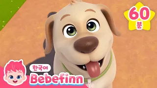🐶베베핀 동물 동요 메들리🐶 | 사랑하는 나의 동물 친구, 동물처럼 걸어봐요 외 | ABC송 | 고양이, 강아지 | 베베핀 Bebefinn - 키즈 인기 동요