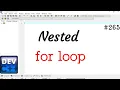 How to use Nested for loop in C programming language for loop