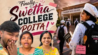 SWETHA COLLEGE LIFE START ! ❤️ | @ramwithjaanu