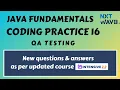 coding practice 16 java fundamentals nxtwave QA Testing