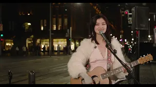Busker sings Summertime Sadness by Lana Del Rey