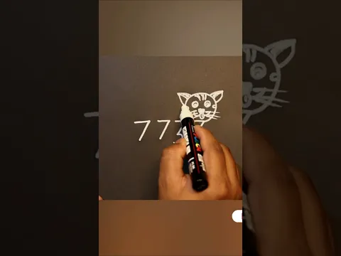 Draw a Cat 😺 from 7733 / #drawing #art #shorts #shortvideo #short