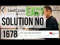 LEETCODE SOLUTION 1678 Goal Parser Interpretation LEETCODE CONTEST EASY JAVASCRIPT