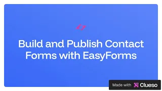 Build and Publish Contact Forms with EasyForms