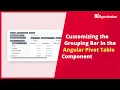 How to Customize the Grouping Bar in Angular Pivot Table