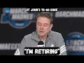 Rick Pitino RETIRES from College Basketball after March Madness loss - Post Game Interview vs Duke