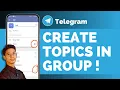 Lagu How To Create Topic In Telegram Group || How To Use Topics Option In Telegram Group !